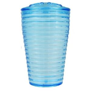Blue Translucent Plastic Toothbrush Holder